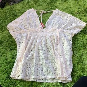 cream swimsuit coverups dress